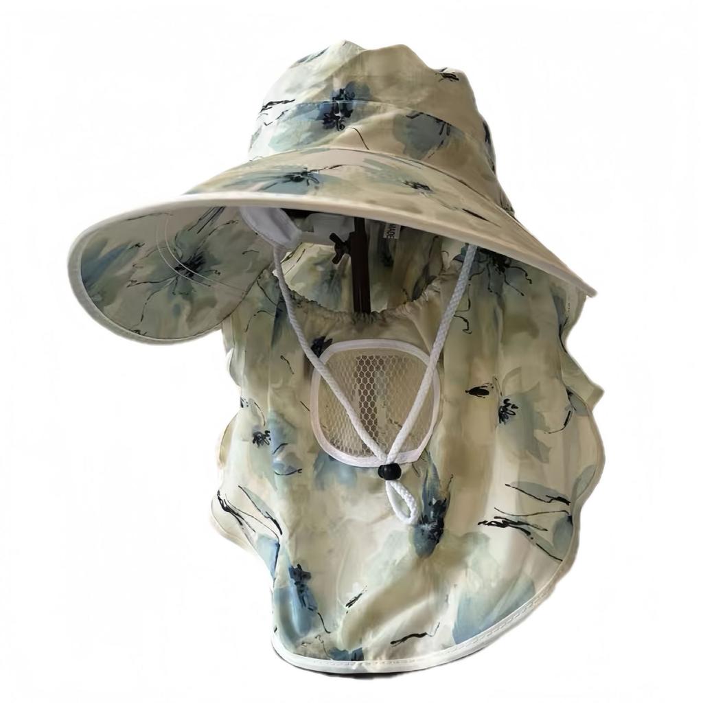 Spring sunscreen cap breathable face mask summer neck protection integrated sun hat ultraviolet outdoor sun hat