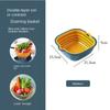 2/6/8PC Nestable Double-Layer Drain Basket Set - Durable Plastic Strainers for Efficient Fruit and Vegetable Washing - Kitchen M