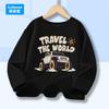 Off Road Cartoon Car Print Graphic Tops for Women, Spring Autumn Women's Long Sleeve Pickup Truck Tees