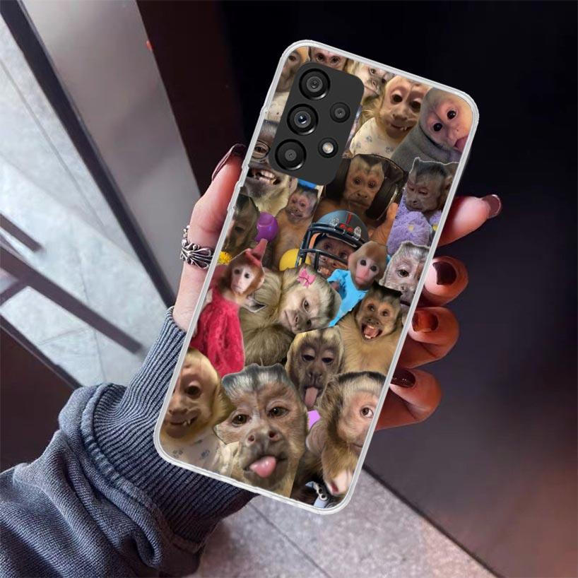 

Monkey Memes Phone Case For Samsung Galaxy A52 A51 A50S A32 A22 A12 A02S A72 A71 A31 A70 A30S Note 20 Ultra 10 Plus S10 Galaxy A Samsung A52S 5G
