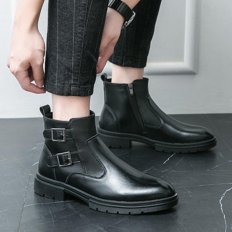 Mode Tendance et à la mode Nouvelles chaussures montantes en cuir pour hommes Surdimensionnées 46 Polyvalentes Voyage Design britannique Fête Affaires Chaussures de bureau