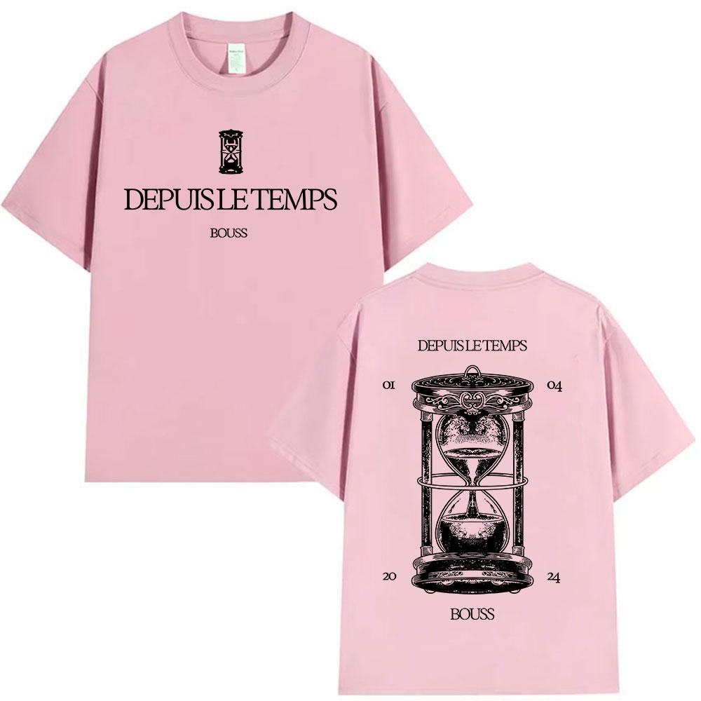 DEPUIS LE TEMPS BOUSS Tour 2025 Merch T Shirt Mens Women Vintage Fashion Oversized Cotton Tshirts Man Hip Hop Clothing Tshirt
