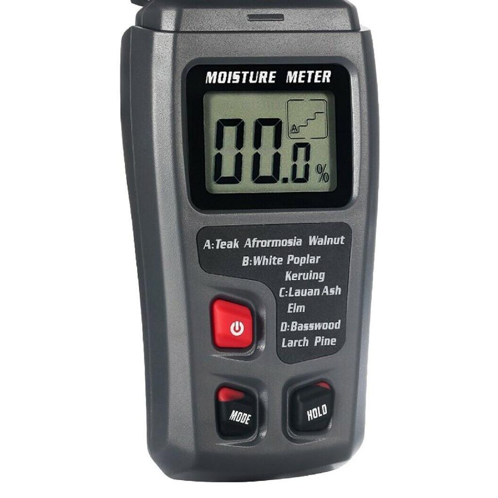 LCD Moisture Tester Digital Wood Moisture Meter Handheld Humidity Tester Damp Moisture Detector