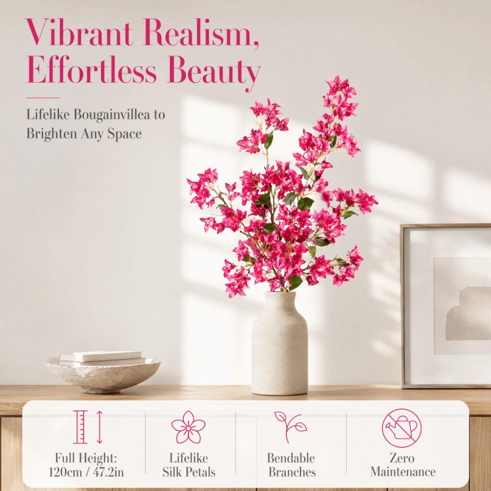 Silk Flowe Silk Artificial Bougainvillea Branches Party Tabletop Decorative Bouquet