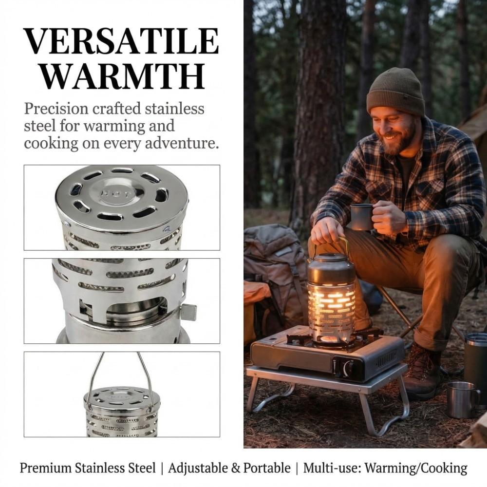Mini Camping Heater With Handle Heating Cover Durable Emergency Heater Traveling