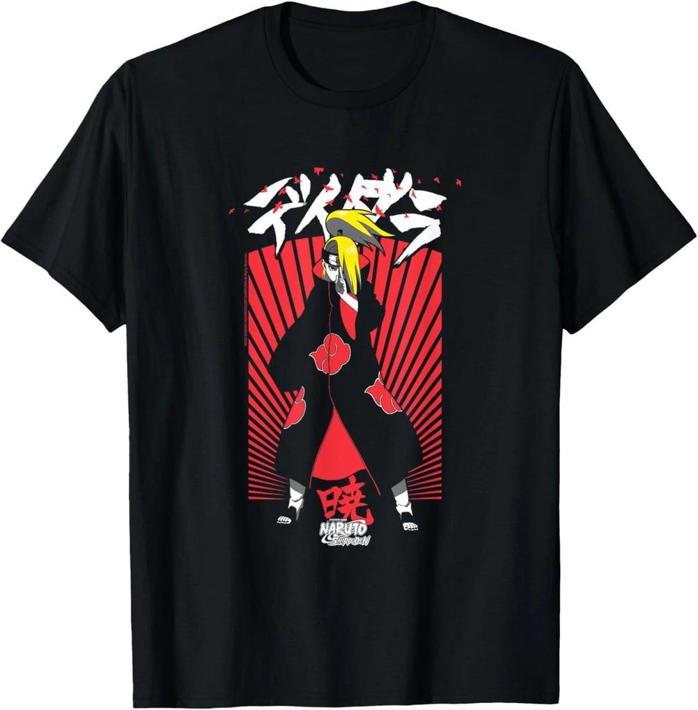 Naruto Shippuden Deidara Jutsu with Kanji Anime T-Shirt