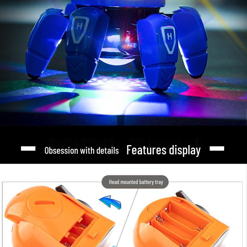 Electric Luminous Six-Claw Singing and Dancing Robot Fish Toy for Kids