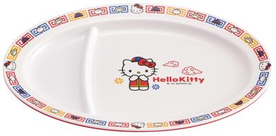 Skater Melamine Gyoza Chinese Dishwasher Sanrio Hello Dish, Style, Safe, Kitty, MCH3-A