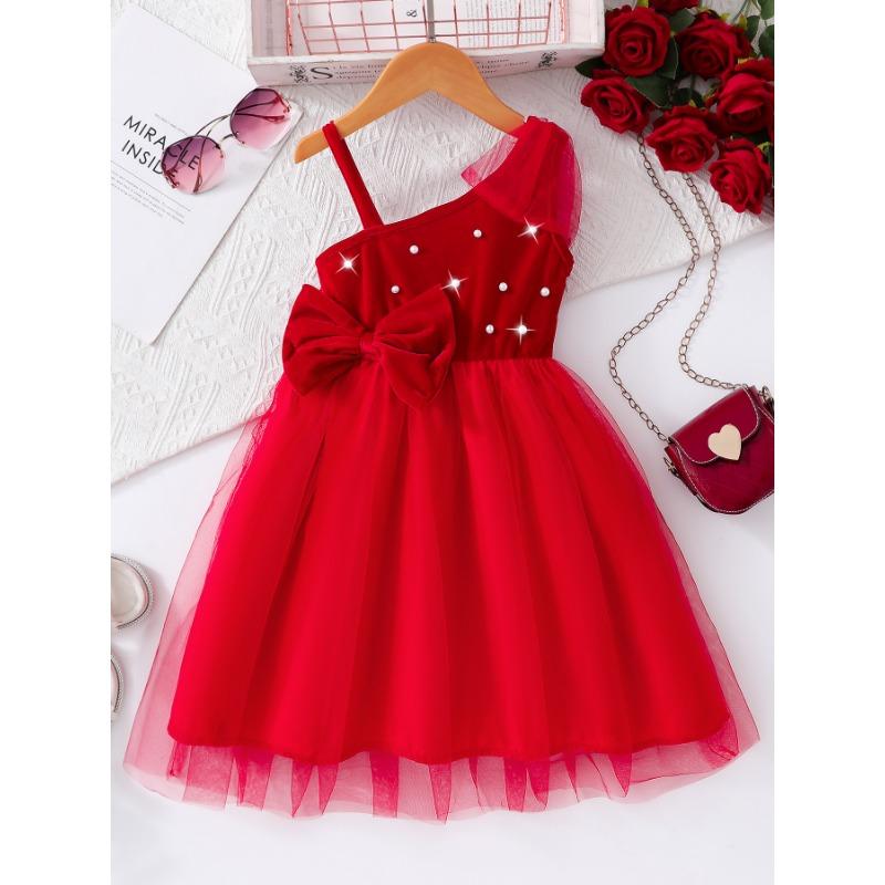 Chicas (Grande y Pequeño) Vestido Volantes Mangas Acampanadas Malla en las Axilas Cuello Redondo Verano Casual