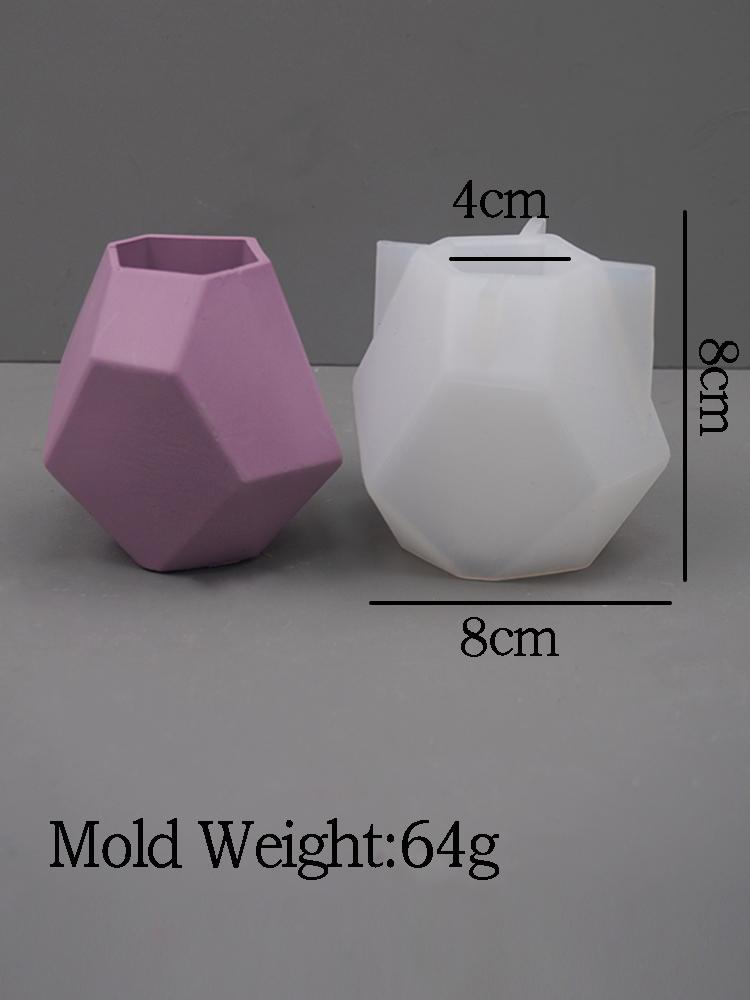 

Неправильная форма для свечей, силиконовая форма, геометрическая шестиугольная форма для ромба, коробка для хранения, ваза, принадлежности для изготовления гипса для домашнего декора