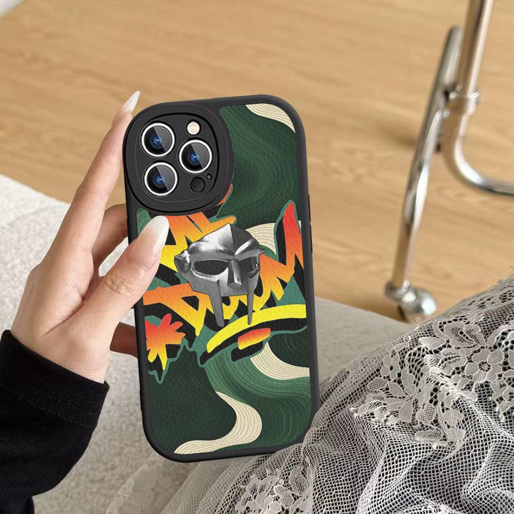Underground Hip Hop M-MF-DOOM For IPhone 16 15 14 16E 13 12 11 Pro Max Plus Phone Leather Case