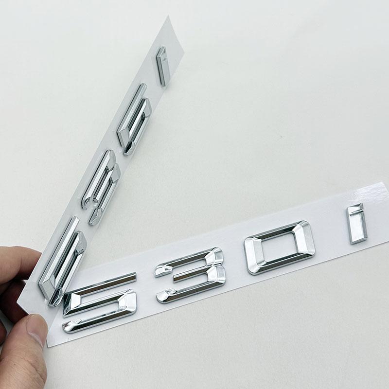 3D ABS Car Letters Logo 520i 528i 530i 535i  Badge Sticker Rear Trunk Emblem For BMW 5 Series 530i 520i Tail Marking Accessories