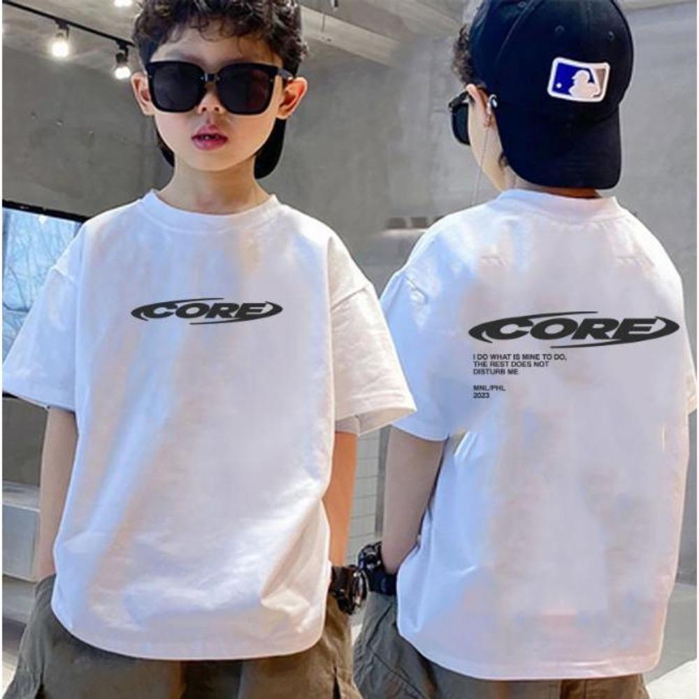 Street casual round neck short sleeved printed children's T-shirt