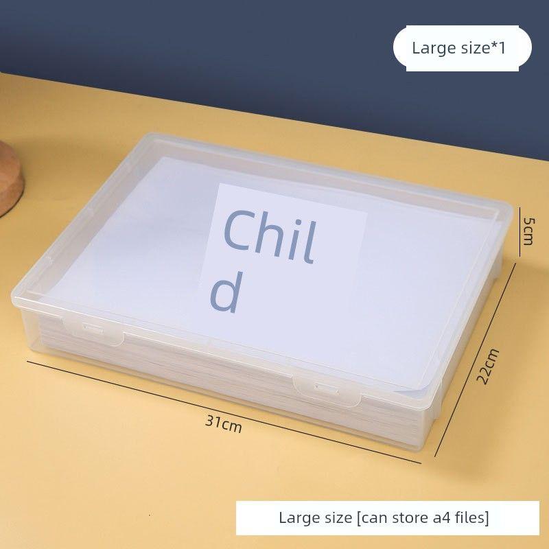 A4 Document Storage Box, Transparent Desktop File Organizer, Household Instruction Manual and Certificate Holder, Storage Solution