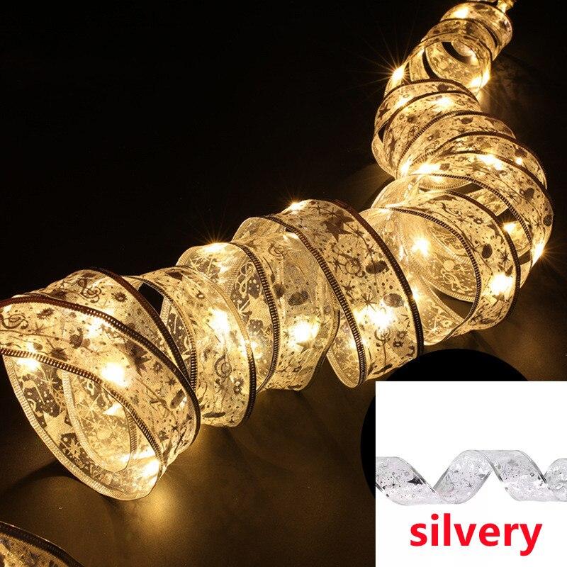 Fita de Natal Luz de Fada Decoração de Natal DIY Arcos Cordão Luz Enfeites de Árvore para Decoração de Casa