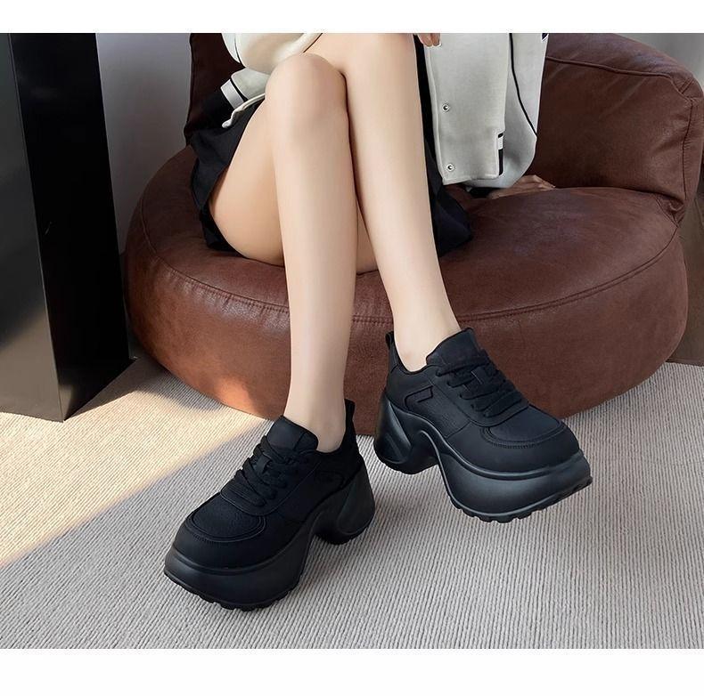 Height-increasing casual sports shoes platform sports shoes women's 2025 new small women's shoes with wide-leg pants spring