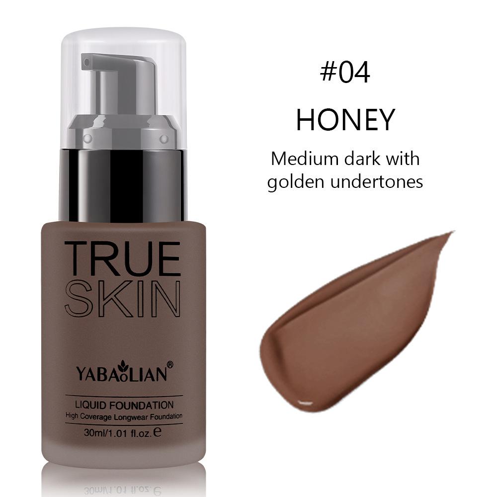 

Yabaolian Base Face Liquid Foundation Cream Full Coverage Concealer Oil-control Moisturizing Foundation Cream Makeup for Women