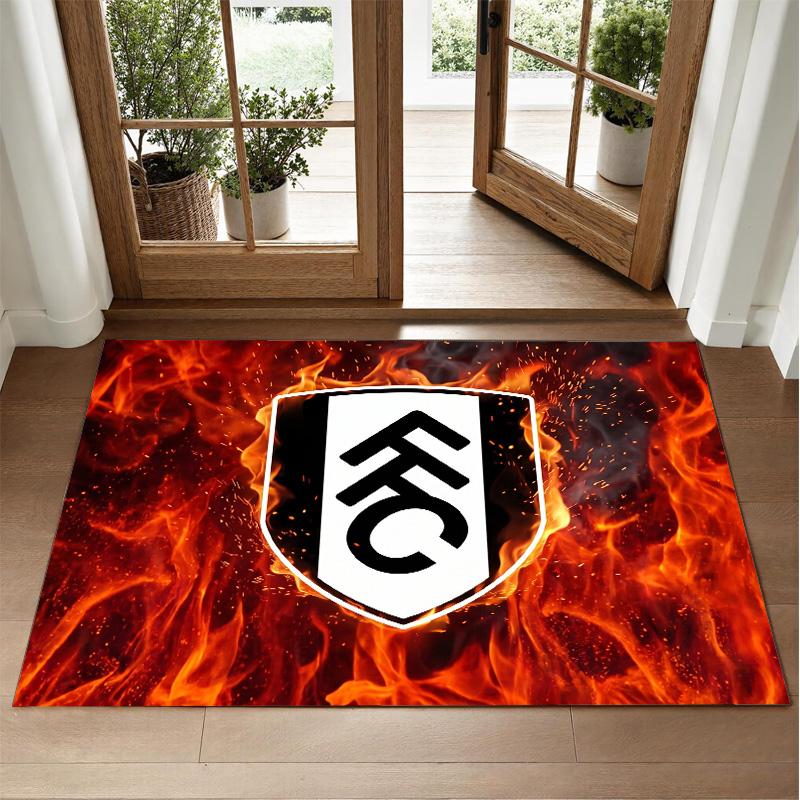 Fulham Voetbal Design Kristalfluweel Tapijt Zacht Decoratief Matje voor Slaapkamer Entree