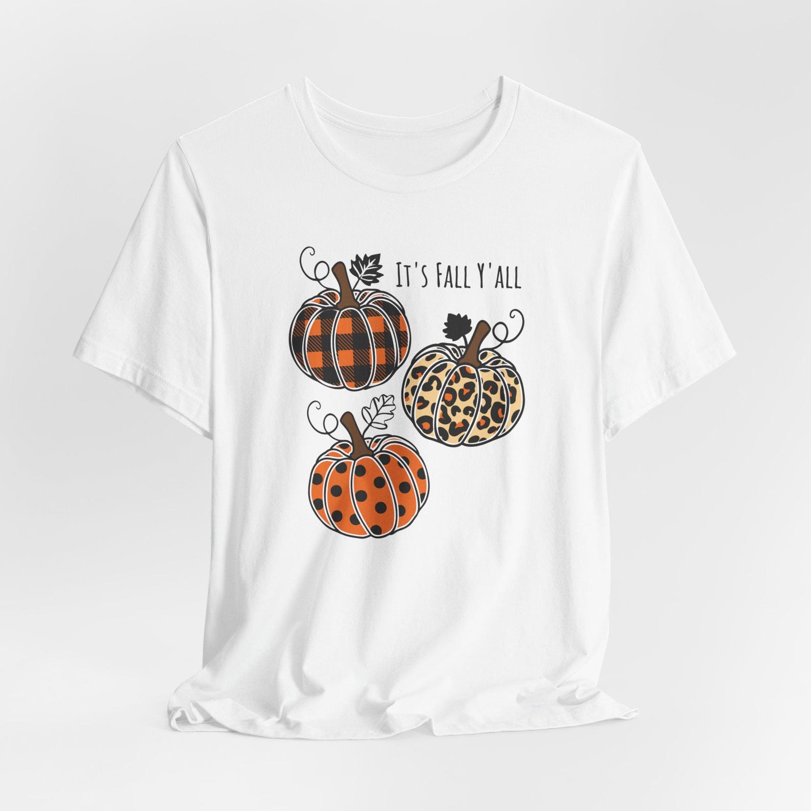 It s Fall Y All T-Shirt | Leopard Pumpkin Design, Autumn Tee XL