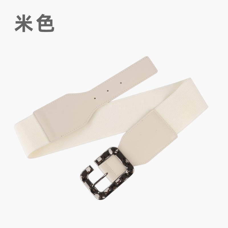 Leather Belt Elastic Elastic Belt Women'S Personalized Dress Suit Decorative Temperament Waist Seal Waist Thin