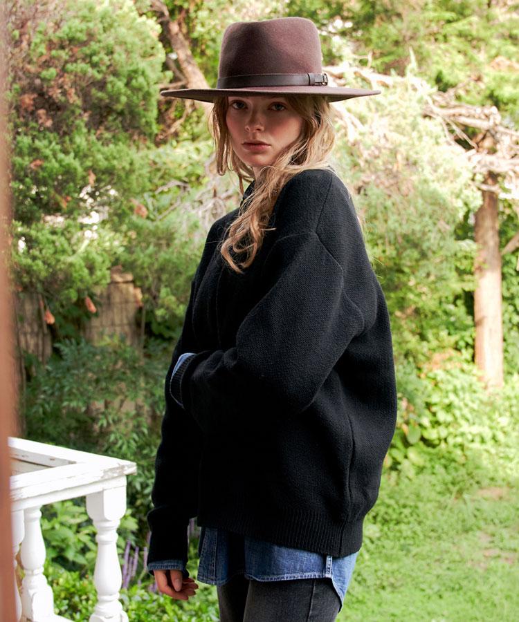 Geullounoteu Cozy Leaf Knit [Black]