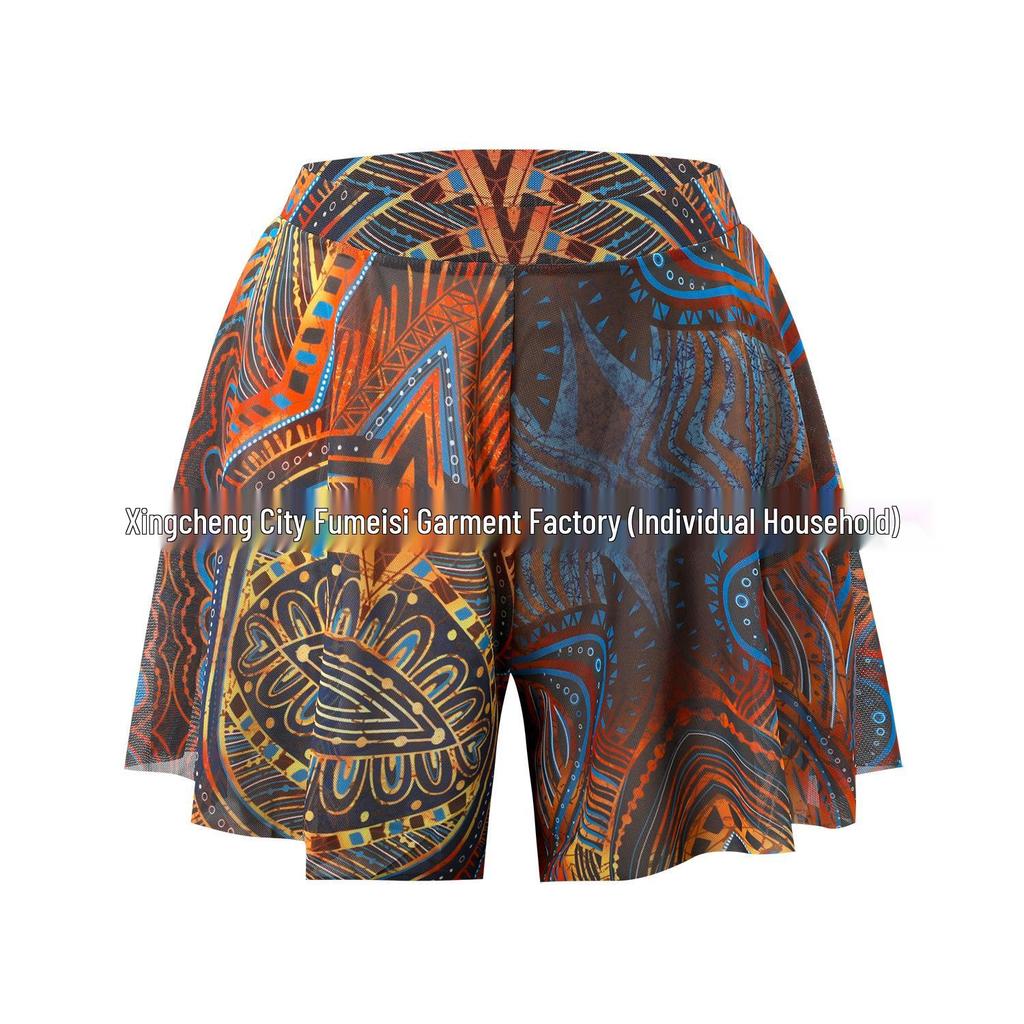 Women's Long Sleeve Sun Protection Bikini Set with European & American Style Shorts