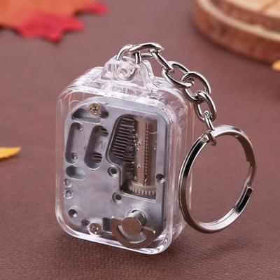 1Pc Music Box Diy Mechanical Metal Music Boxes Clockwork Keychain Gift