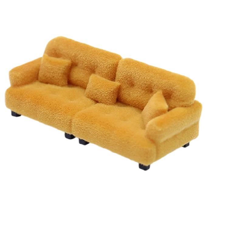 Detaillierte kleine Sofa-Modellfigur mit Kissen für Bastelbegeisterte und Szenendisplay-Dekorationen Maßstab 1/20 1/25 1/30