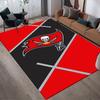 Tampa Bay Buccaneers Style Crystal Velvet Rug, Soft Anti‑Slip Crystal Velvet Carpet for Living Room Bedroom Home Decor