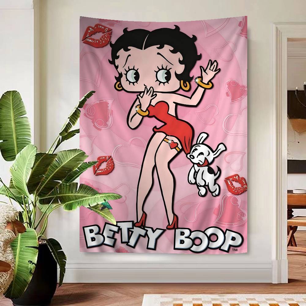 BBettyS Boop Colorful Tapestry Wall Hanging Hanging Tarot Hippie Wall Rugs Dorm Wall Art Decor