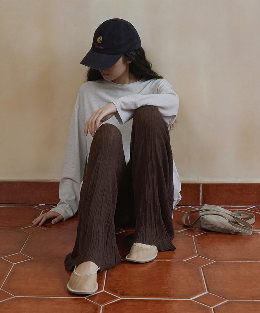 Monokeulom Wish Ribbed Pants (Brown)