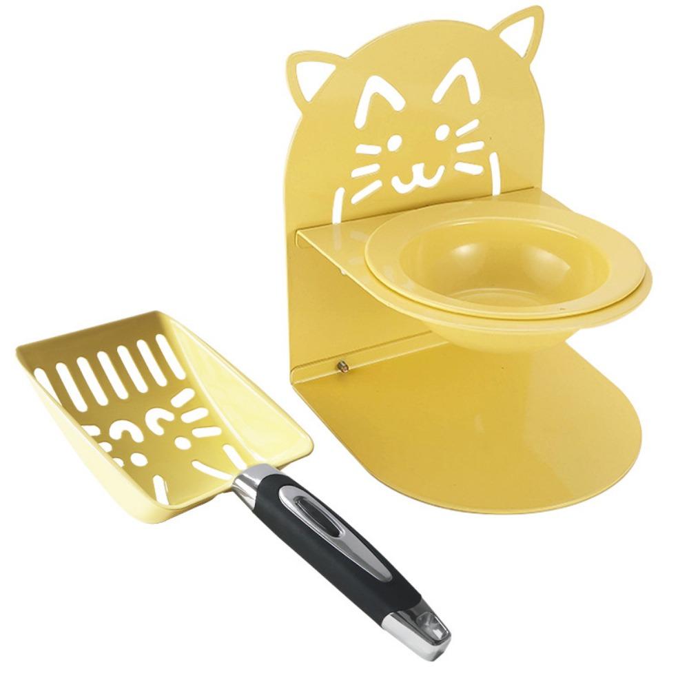 

Scientific Neck Brace Raised Base Cat Bowl Stainless Steel Removable Pet Feeder Cat Bowl Outdoors жёлтый