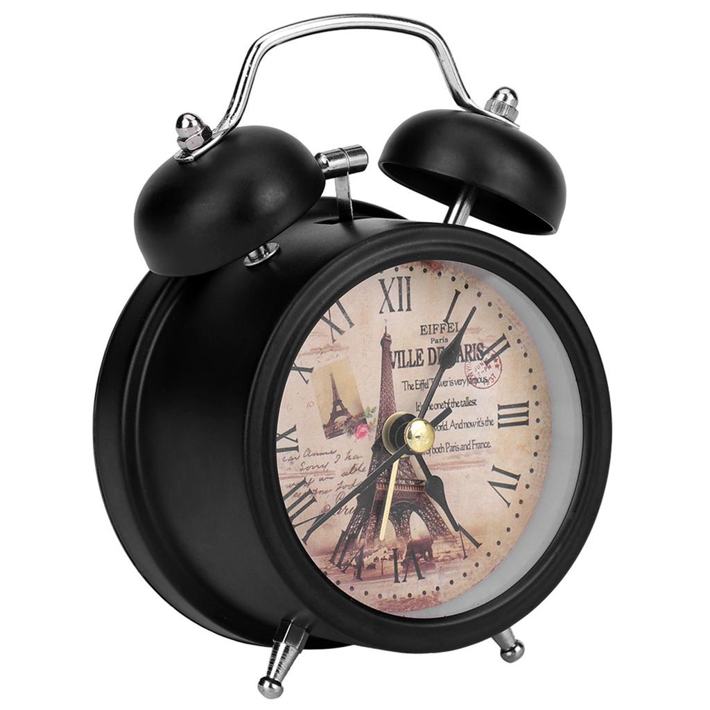 Mini Metal Digital Alarm Clock Mute with Lights Twinkling Bell for Bedroom Student