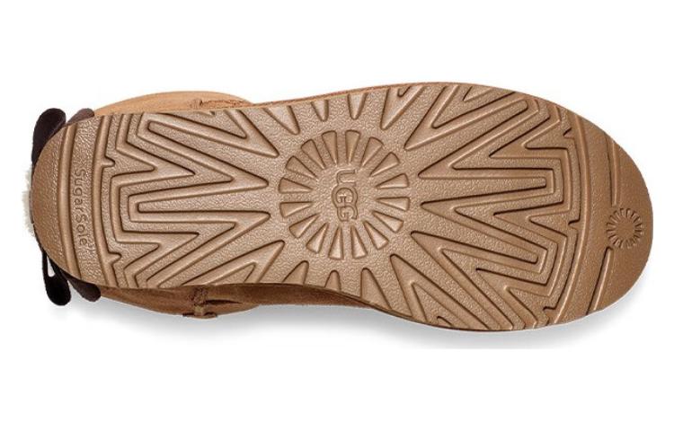 Women's Sneakers UGG Mini Bailey Suede Bow For 'Chestnut' Women's