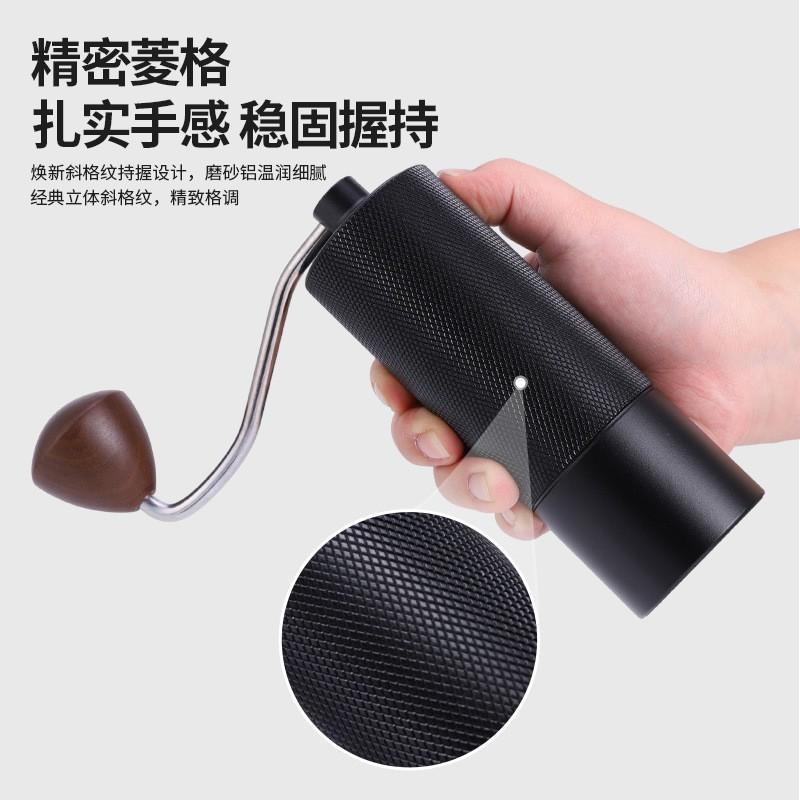 Manual Coffee Grinder With CNC Precision Steel Burr Aluminum Body Portable Hand-Crank Home Use