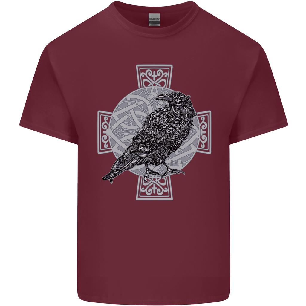 Odin Celtic Raven Viking Tattoo Cross Runic Unisexs Light Cotton Tshirt