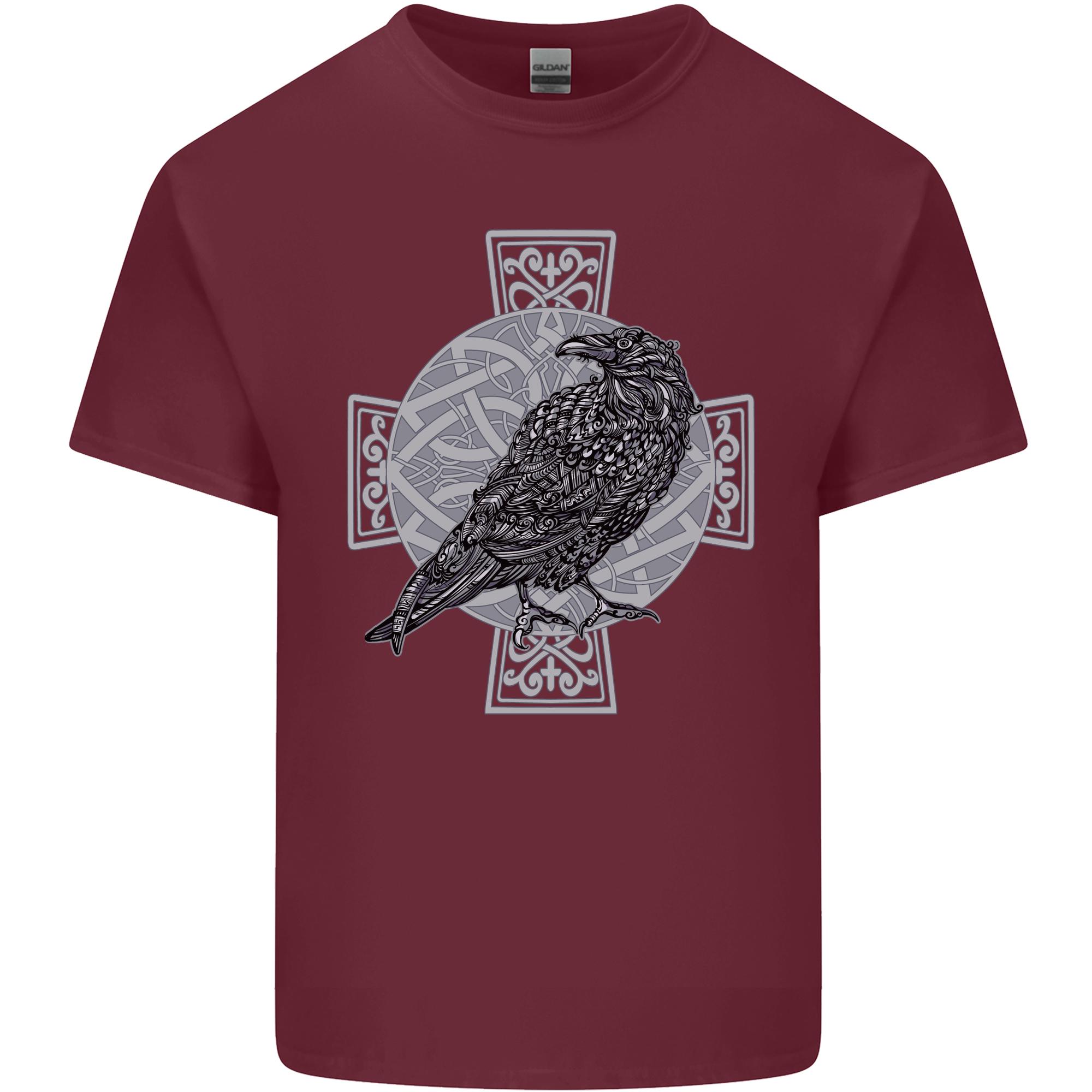 Odin Celtic Raven Viking Tattoo Cross Runic Unisexs Light Cotton Tshirt S