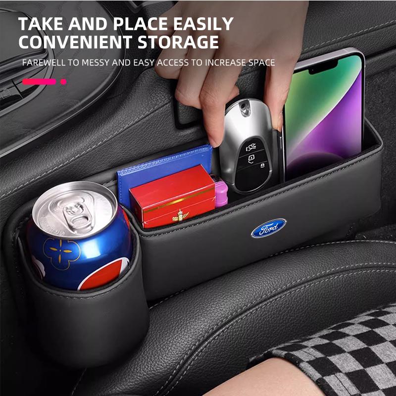 Car Seat Crevice Storage Box Seat Gap Slit Pocket Catcher Organizer Car Interior Accessories For Ford Escape C520 ZC/ZD C520N C519