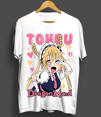 Tohru Tshirt Kobayashisan Chi No Maid Dragon Girl Waifu Anime Shirt White
