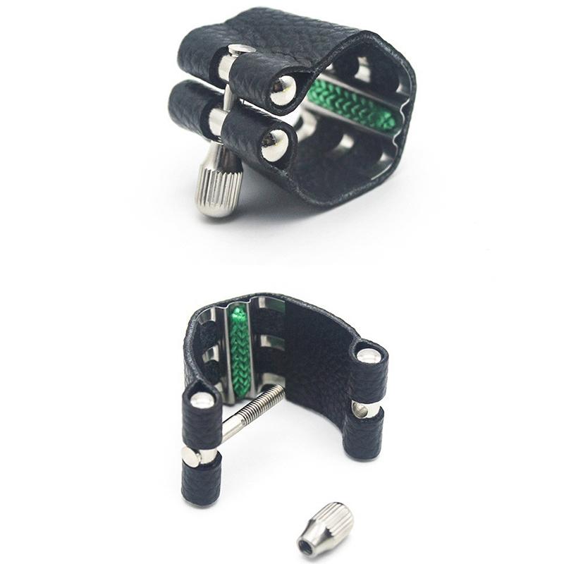 Pu Leather Soprano B Clarinet Rubber Mouthpiece Ligature Musical Wind Instrument Parts Saxophone Accessories
