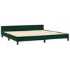 Bed Frame without Mattress Dark Green 200x200 cm Velvet