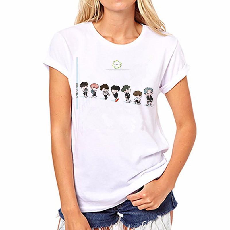 Bangtan Kpop Bts Boys Short Sleeve Women Tops Tshirts Jin Jimin Suga Jhope Rm
