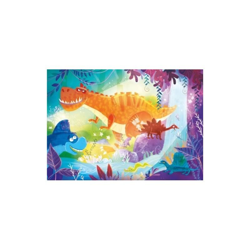 2x20 Piece Puzzle. Happy Dinosaurs