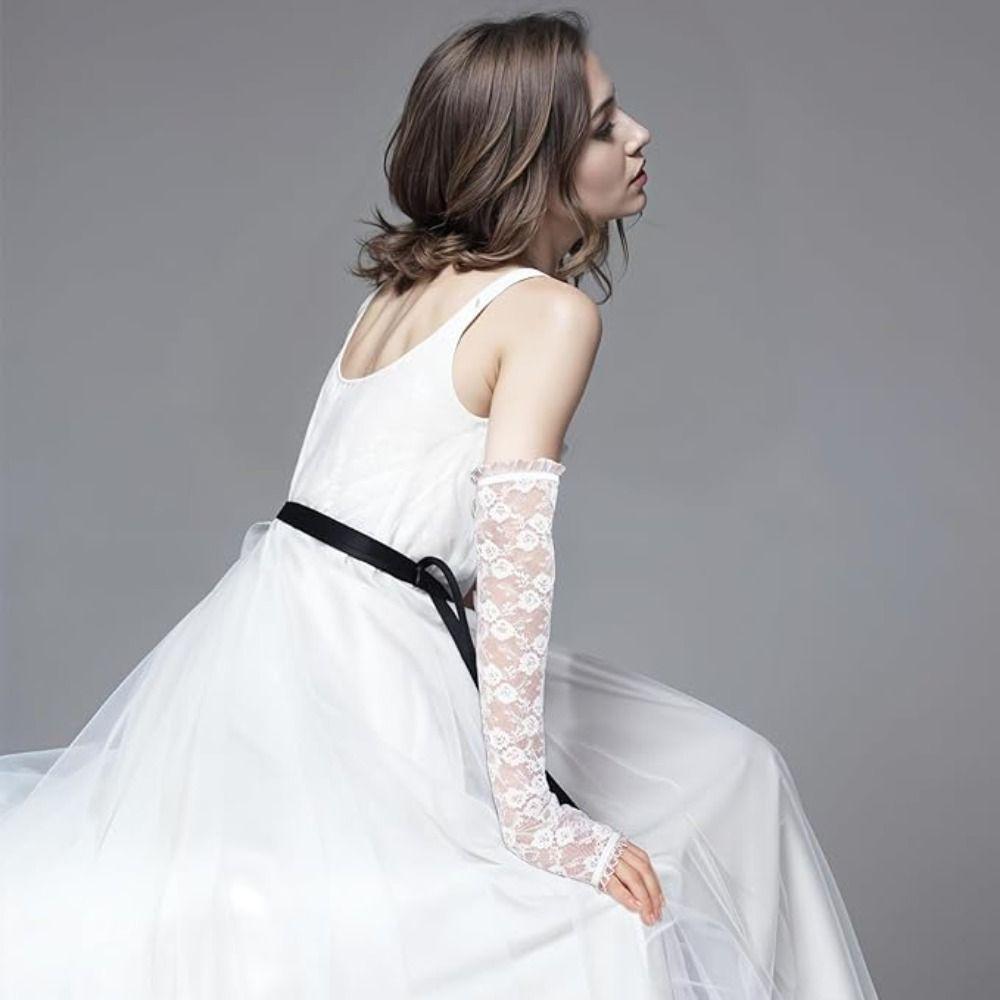 Long Lace Gloves Thin Gothic Gloves Fashion Accessory Oversleeve Gloves
