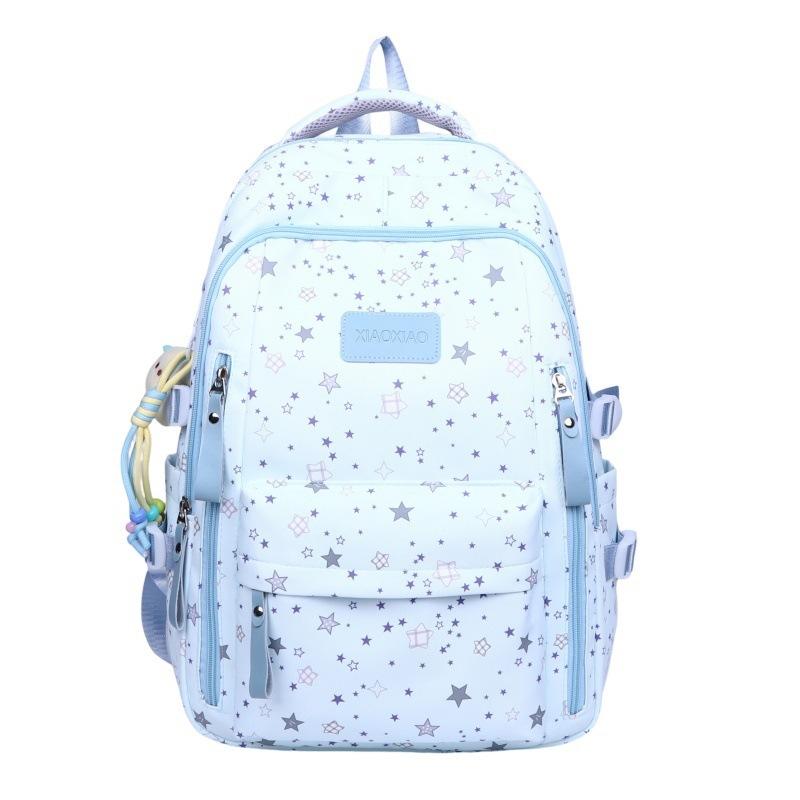 Schoolbag Cute Star Printed Backpack Female Korean High Value Junior High School Student Schoolbag Small Fresh Travel Backpack