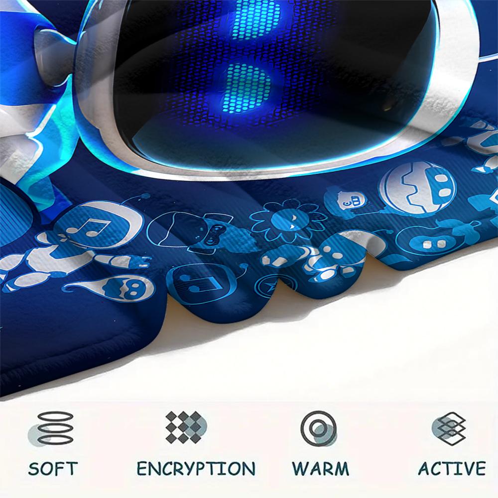 1 Stück ASTRO BOT Aufdruck Flanelldecke, Hohe Qualität für alle Jahreszeiten, Heimdekoration, Wärme und Komfort, Perfekt für Weihnachtsgeschenke