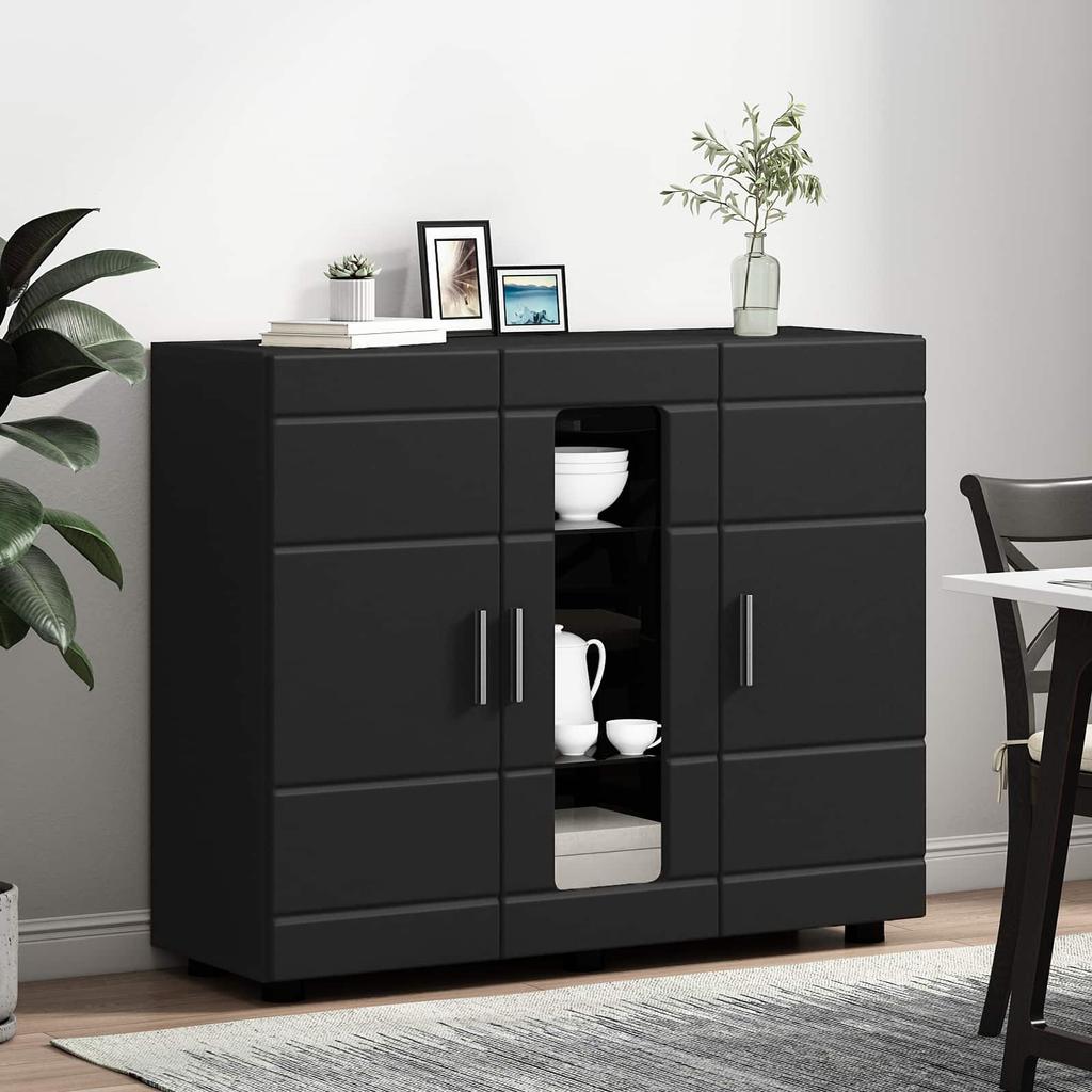 Wooden Cabinet Black 88.5 x 30.5 x 73 cm Engineered Wood