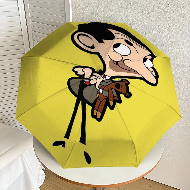 1PC Mr. Bean Umbrella-8-Rib Reinforced, Automatic Open, Lightweight & Durable, Cute Fashion Accessory for Outdoor-Y0380