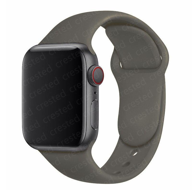 Silicone Strap For Watch Band 44mm 40mm 38mm 42mm Rubber Belt Wristband Bracelet iWatch1 2 3 4 5 Se 6 Band