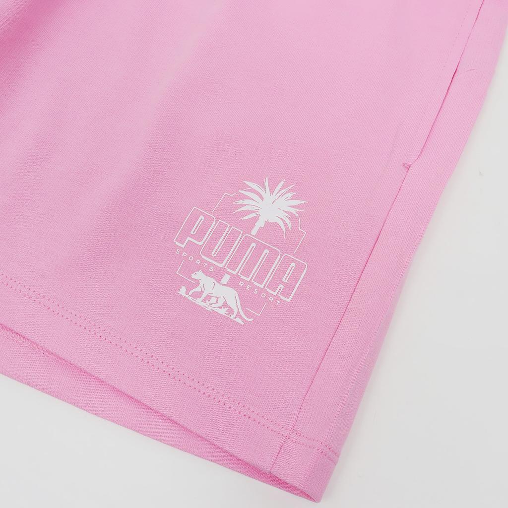 Puma Ess+ Palm Resort Fashion Letter Print High-Waisted Casual Shorts Women shorts Pink 683008-30